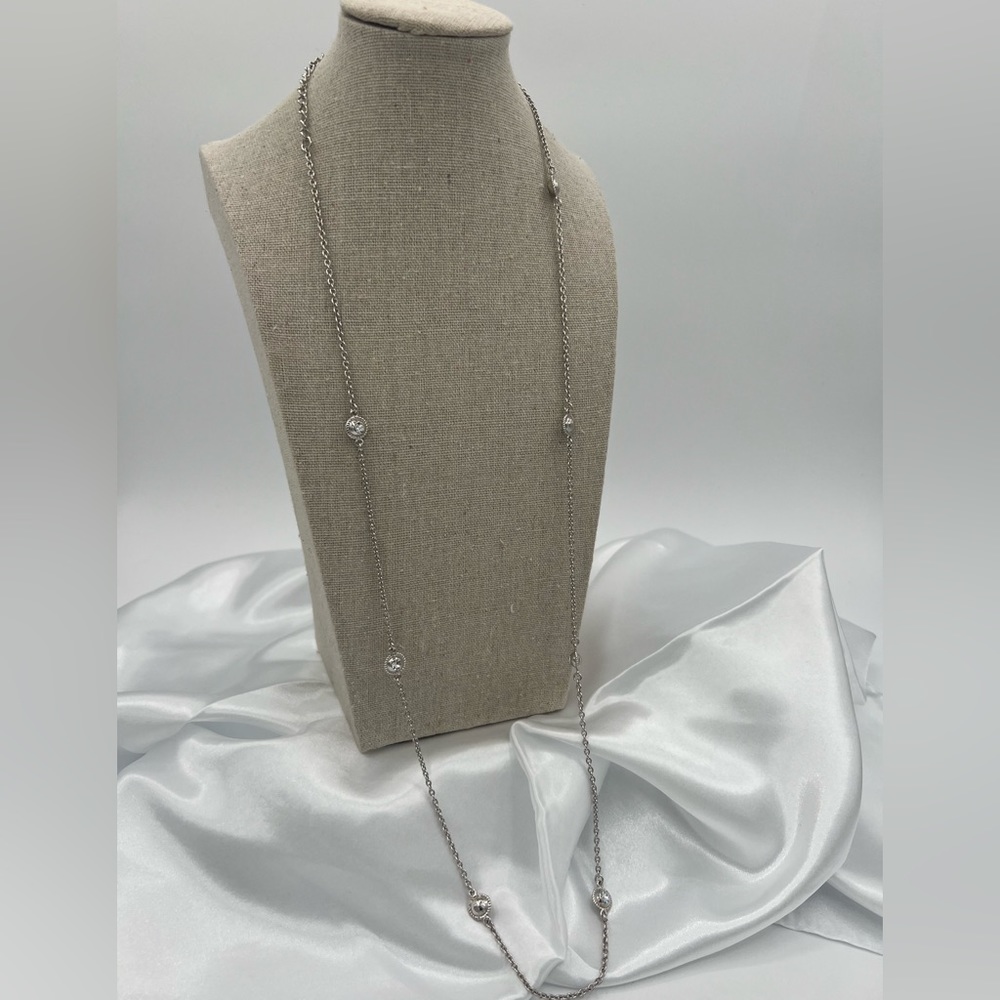 Touchstone crystal silver necklace